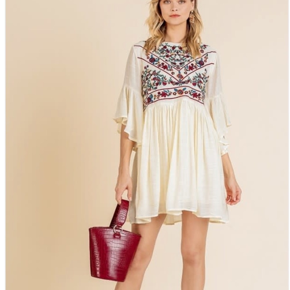 Umgee Embroidered Dress